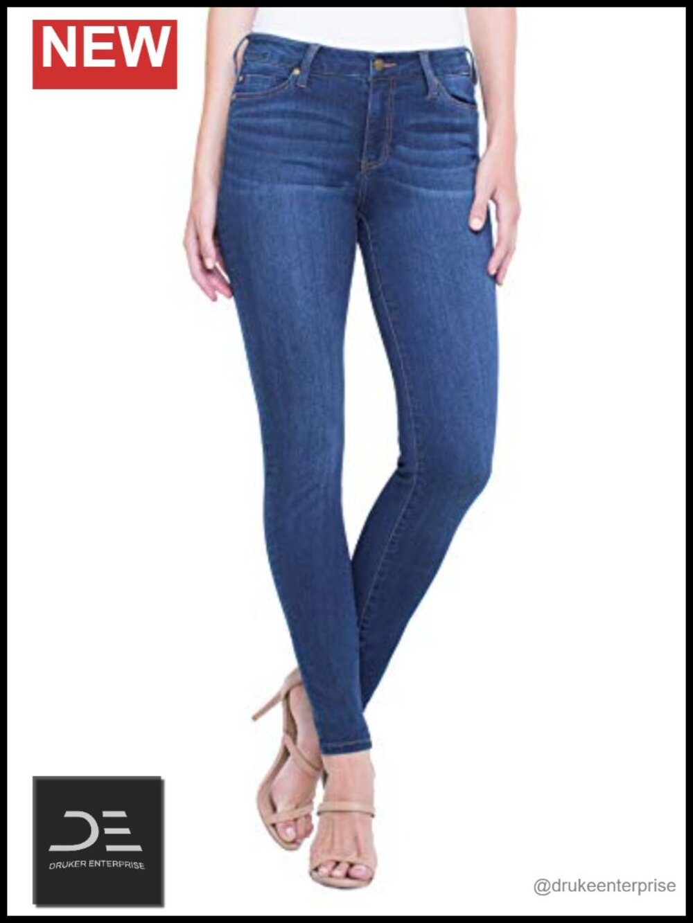 Liverpool Abby Skinny Jean Mid-Rise Stretch Denim 30" Inseam - Size 4